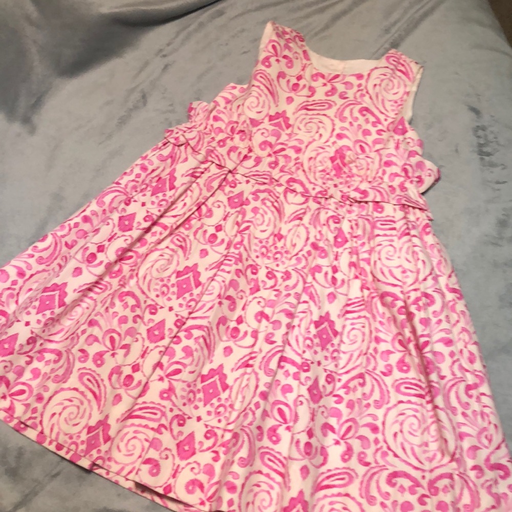 Cream and pink dress